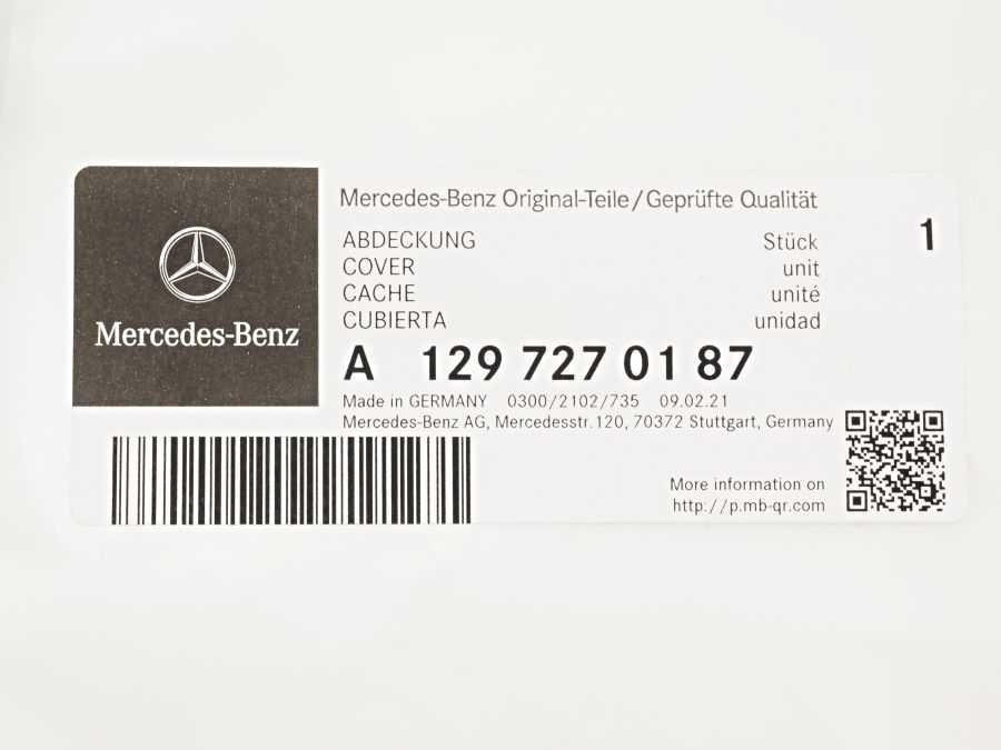 1297270187 | Mercedes SL-Class | R129 Door water deflector