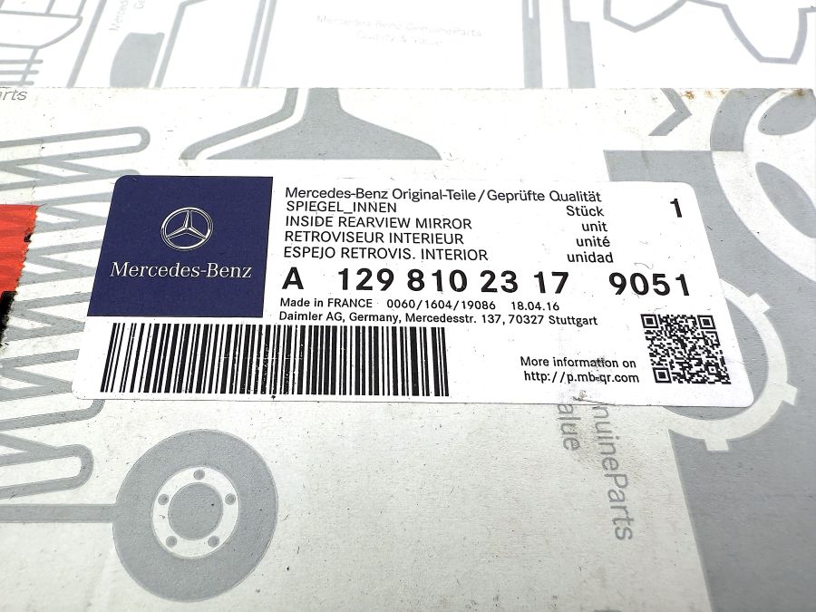 1298102317 12981023179051 | Mercedes SL-Class | R129 Sun Visor Mirror
