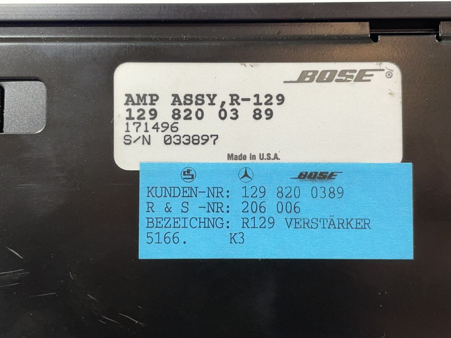 1298200389 | Mercedes SL500 | R129 Bose audio amplifier