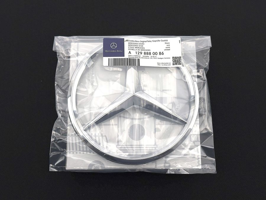 1298880086 | Mercedes SL-Class | R129 Front grill chrome emblem