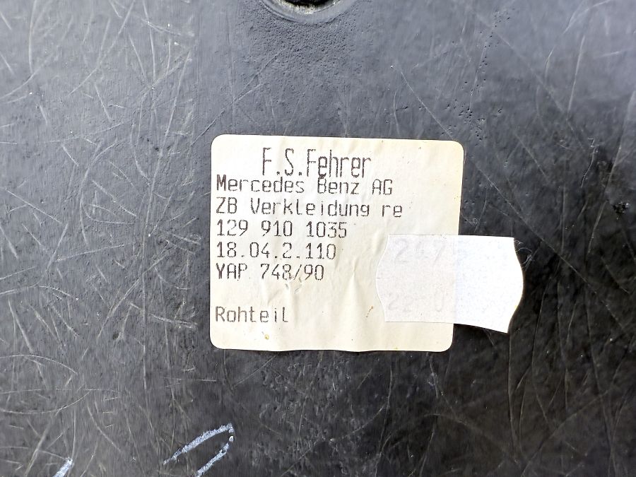 1299140223 1299101035 | Mercedes SL500 | R129 Seat back cover right seat 1299140223 1299101035 | Mercedes SL500 | R129 Seat back cover right seat