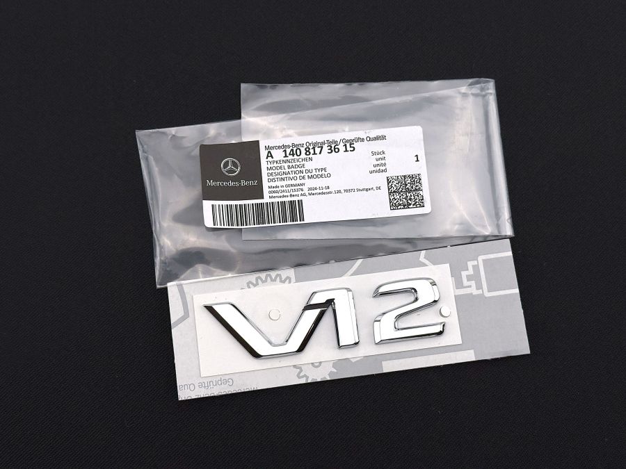 1408173615 | Mercedes SL-Class | R129 V12 chrome badge