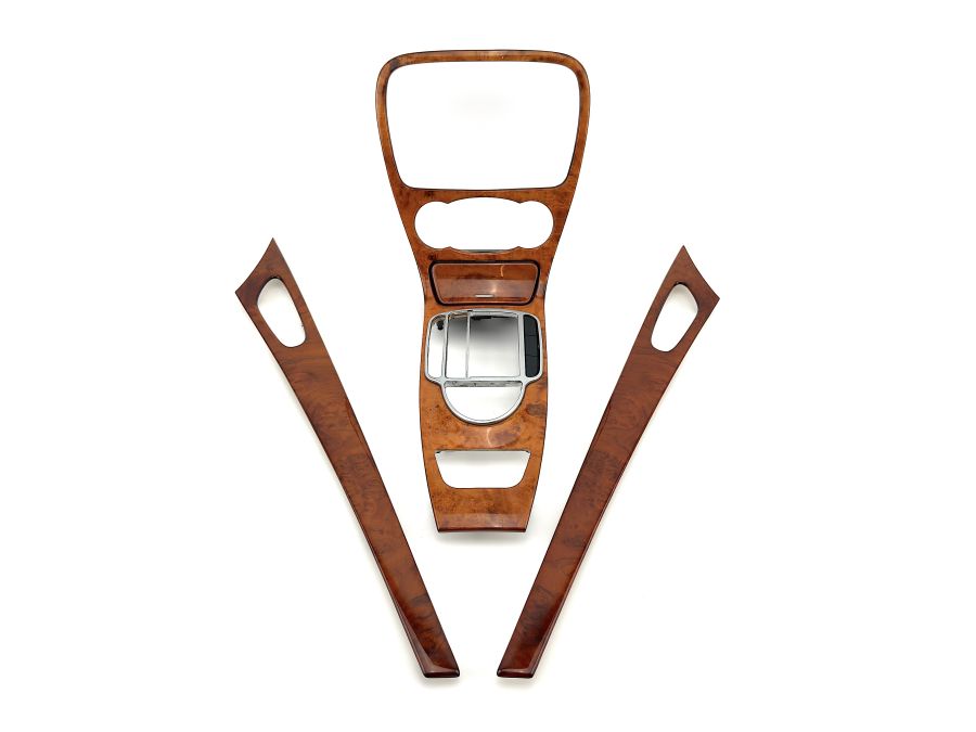 2306801539 2307200122 2307200222 | Mercedes SL500 | R230 Center console and door wooden trims 2306801539 2307200122 2307200222 | Mercedes SL500 | R230 Center console and door wooden trims