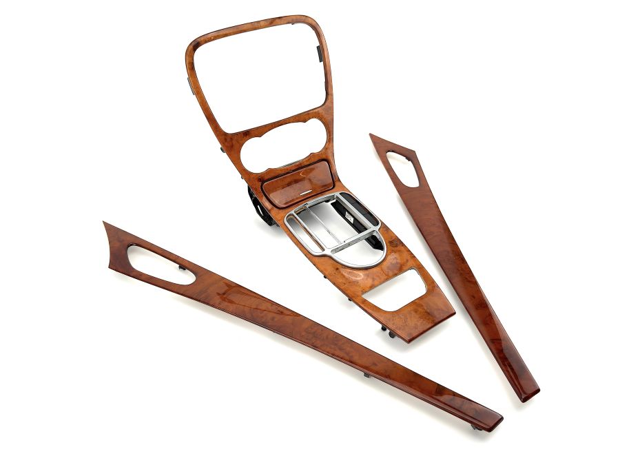2306801539 2307200122 2307200222 | Mercedes SL500 | R230 Center console and door wooden trims 2306801539 2307200122 2307200222 | Mercedes SL500 | R230 Center console and door wooden trims