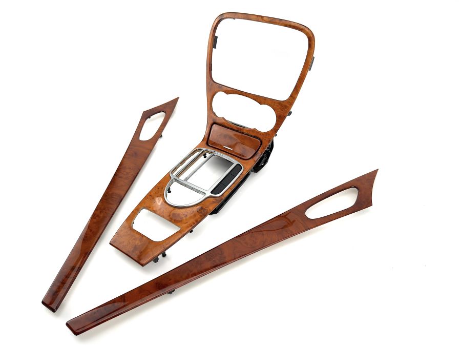 2306801539 2307200122 2307200222 | Mercedes SL500 | R230 Center console and door wooden trims 2306801539 2307200122 2307200222 | Mercedes SL500 | R230 Center console and door wooden trims
