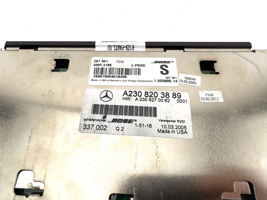 2308203889 | Mercedes SL55 | R230 Bose audio amplifier 2308203889 | Mercedes SL55 | R230 Bose audio amplifier